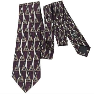 J.Z. Richards All Silk Tie – Geometric Triangle Pattern, Handcrafted in America